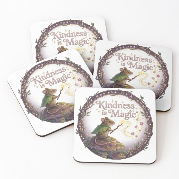 Item preview, Kindness Is Magic Whimsical Forest Mouse designed and sold by DigitalGlade.