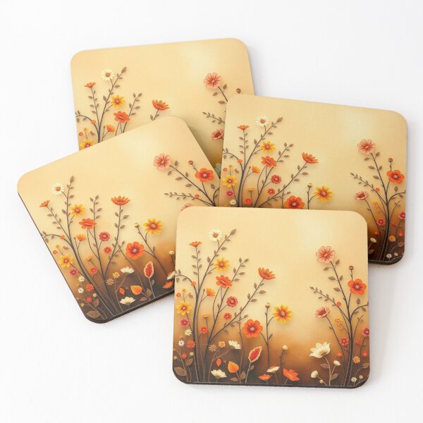 Item preview, Earth Toned Floral Field Little Flowers designed and sold by Sachie's Studio.