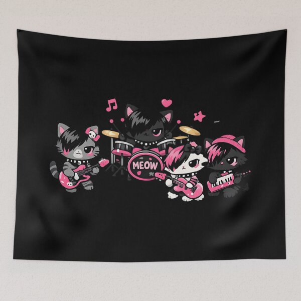Item preview, music emo Emo Cat Rock Band designed and sold by Uglyandcute.