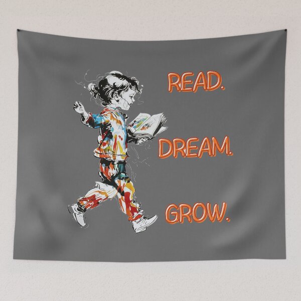 Item preview, Read, Dream, Grow - child with a book designed and sold by Stefrait-7.