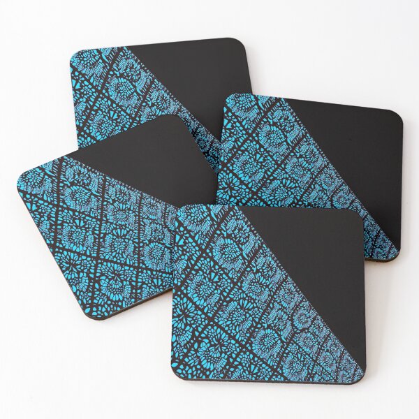 Item preview, Diagonal Blue Lace Pattern designed and sold by Sachie's Studio.