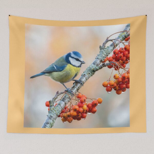 Item preview, Little Blue Tit on Rowan Branch designed and sold by Tridentulus.