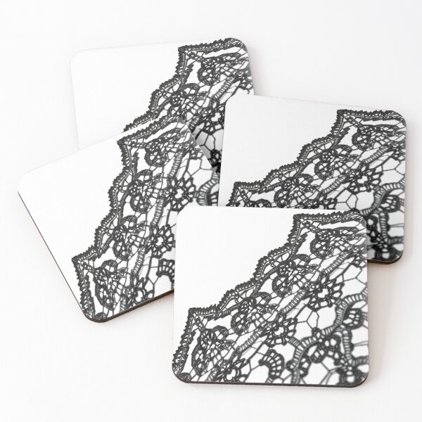 Item preview, Diagonal Black Lace Pattern designed and sold by Sachie's Studio.