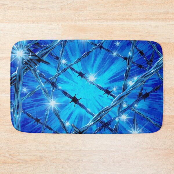 Item preview, Blue Metallic Barbed Wire Pattern designed and sold by Mark Cannon.