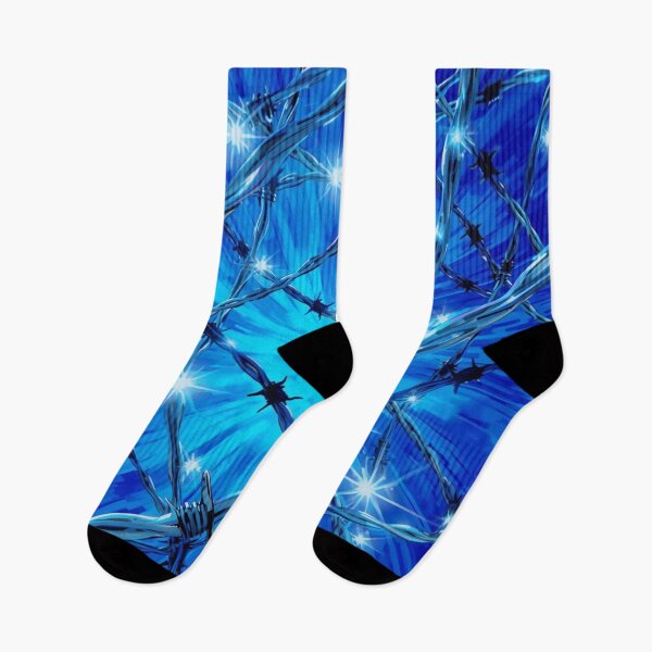 Item preview, Blue Metallic Barbed Wire Pattern designed and sold by Mark Cannon.