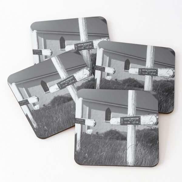 Item preview, Crosses by Reyniskirkja Church near Vik Iceland designed and sold by PhotoArt by Joan Carroll.