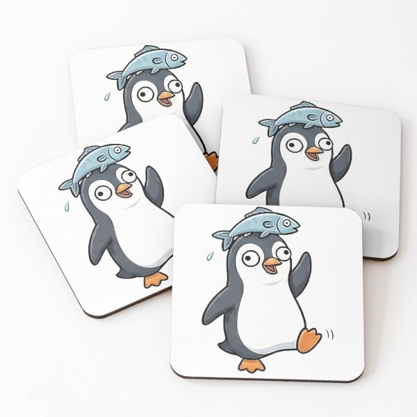 Item preview, Funny Cartoon Penguin with Fish on Head designed and sold by k3rstman1.