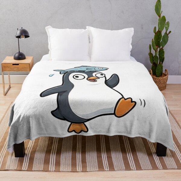 Item preview, Funny Cartoon Penguin with Fish on Head designed and sold by k3rstman1.