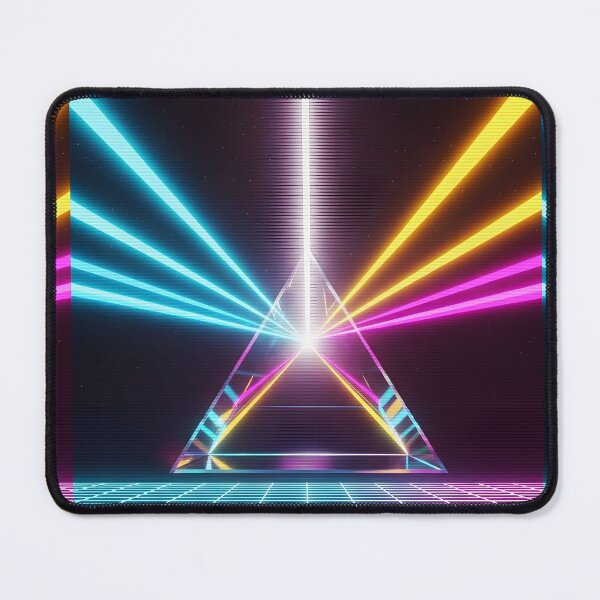 Item preview, Neon Laser Beam Pyramid - Abstract Darkwave Reflection designed and sold by powersunlight.