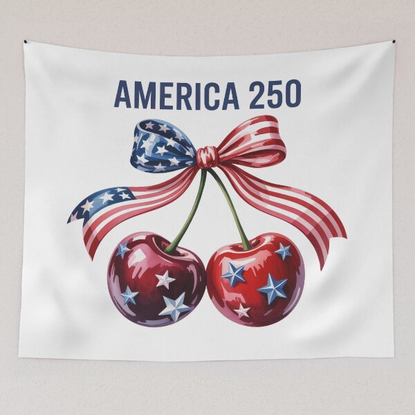 Item preview, America 250 Patriotic Cherries Vintage Design designed and sold by cabana.space.