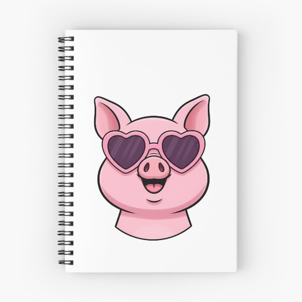 Item preview, Cute Pig Head Heart Sunglasses Cartoon designed and sold by k3rstman1.