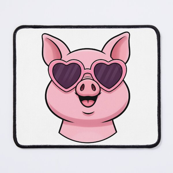Item preview, Cute Pig Head Heart Sunglasses Cartoon designed and sold by k3rstman1.
