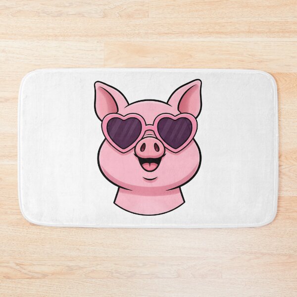 Item preview, Cute Pig Head Heart Sunglasses Cartoon designed and sold by k3rstman1.