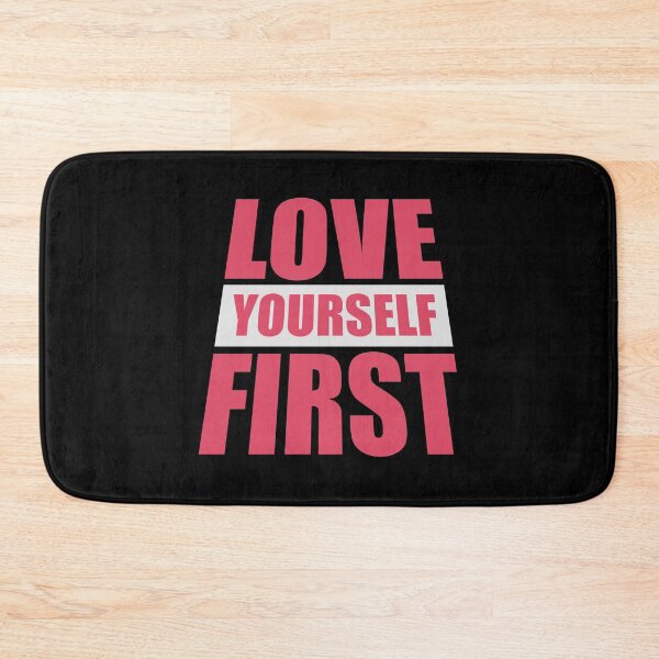 Item preview, Love Yourself First Self Care Empowerment Quote designed and sold by shirt-o-mat.