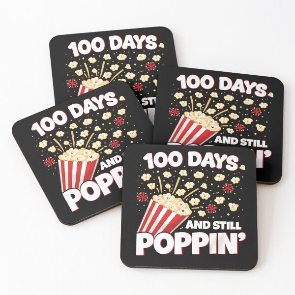 Item preview, 100 Days And Still Poppin Bold Clean Black White Strong Typography 100th Day School Teacher Shirt designed and sold by JaaCreativeShop.