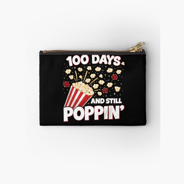 Item preview, 100 Days And Still Poppin Bold Clean Black White Strong Typography 100th Day School Teacher Shirt designed and sold by JaaCreativeShop.