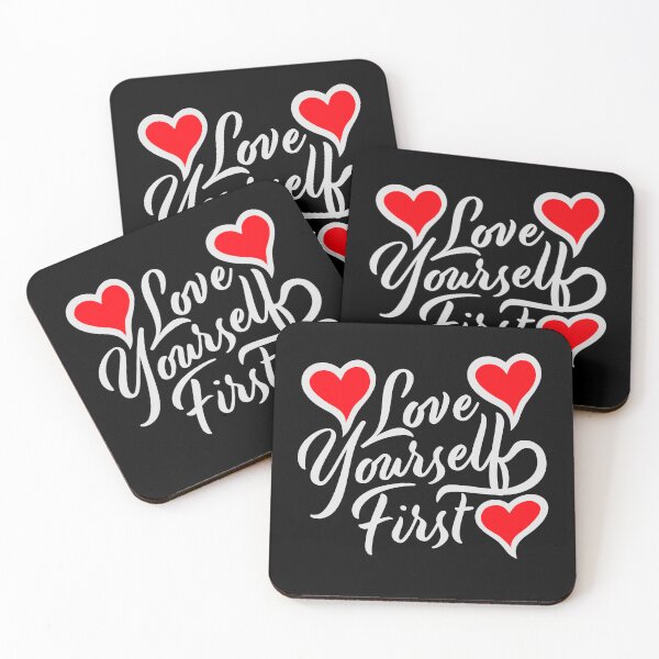 Item preview, Love Yourself First Self Care Empowerment Quote designed and sold by shirt-o-mat.