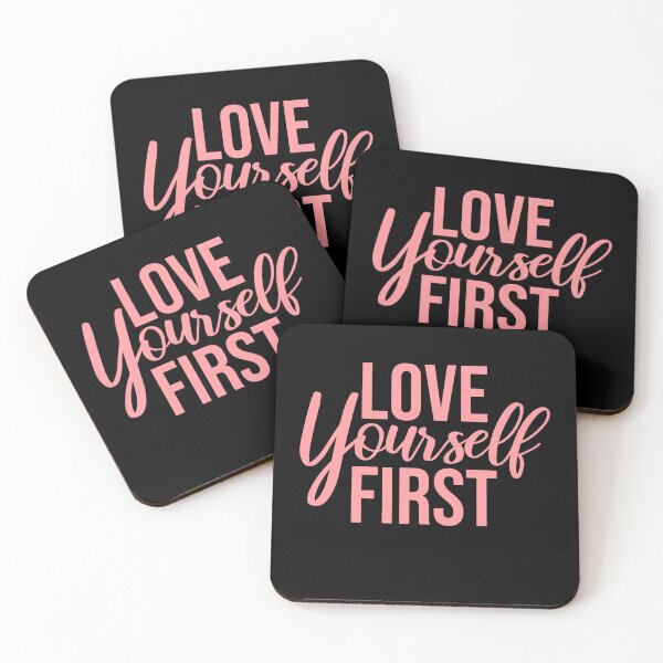 Item preview, Love Yourself First Self Care Empowerment Quote designed and sold by shirt-o-mat.