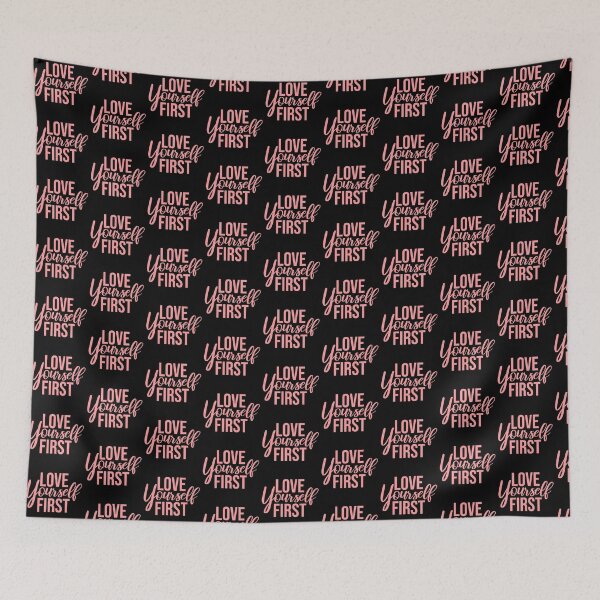 Item preview, Love Yourself First Self Care Empowerment Quote designed and sold by shirt-o-mat.