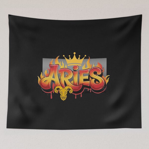 Item preview, Aries Zodiac King – Fire Ram Crown Astrology Design designed and sold by Aquarius-club.