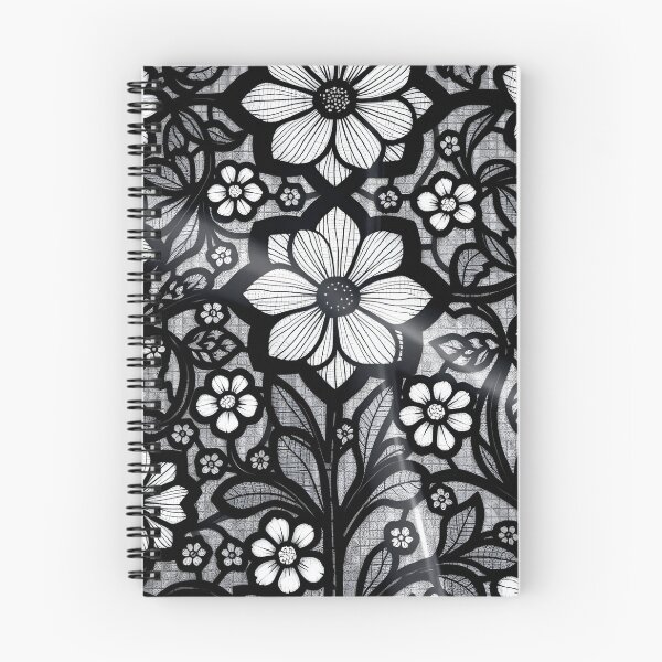 Item preview, Black Lace Floral Little Flowers designed and sold by Sachie's Studio.