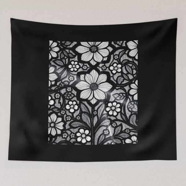 Item preview, Black Lace Floral Little Flowers designed and sold by Sachie's Studio.