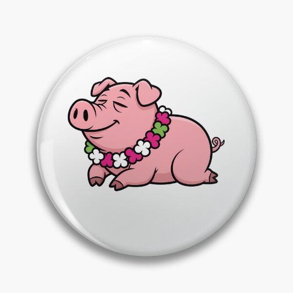 Item preview, Cute Hawaiian Pig Lei Relaxing designed and sold by k3rstman1.