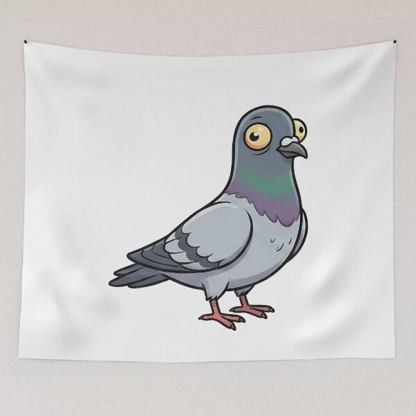 Item preview, Funny Cartoon Pigeon City Bird designed and sold by k3rstman1.