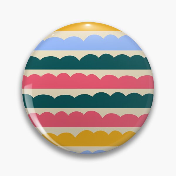 Item preview, Vibrant Wavy Stripe Pattern – Bold & Colorful Scalloped Design designed and sold by Vicci Lou Illustration .