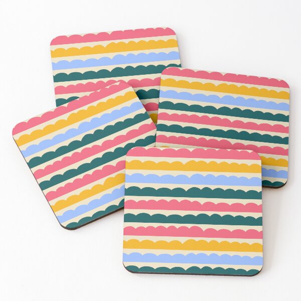 Item preview, Vibrant Wavy Stripe Pattern – Bold & Colorful Scalloped Design designed and sold by Vicci Lou Illustration .