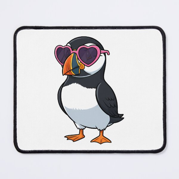 Item preview, Cute Puffin Wearing Pink Heart Sunglasses designed and sold by k3rstman1.