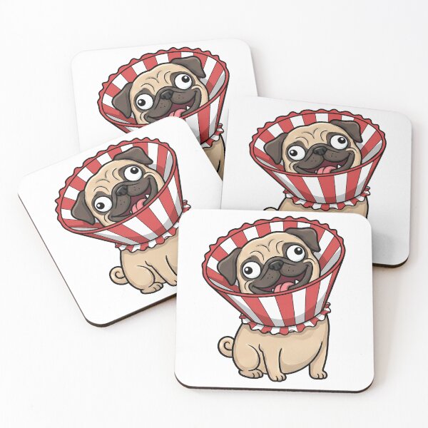 Item preview, Happy Pug Dog Recovery Cone designed and sold by k3rstman1.