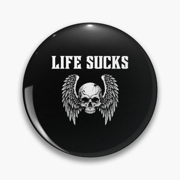 Item preview, Life Sucks Skull And Wings designed and sold by Mark Cannon.