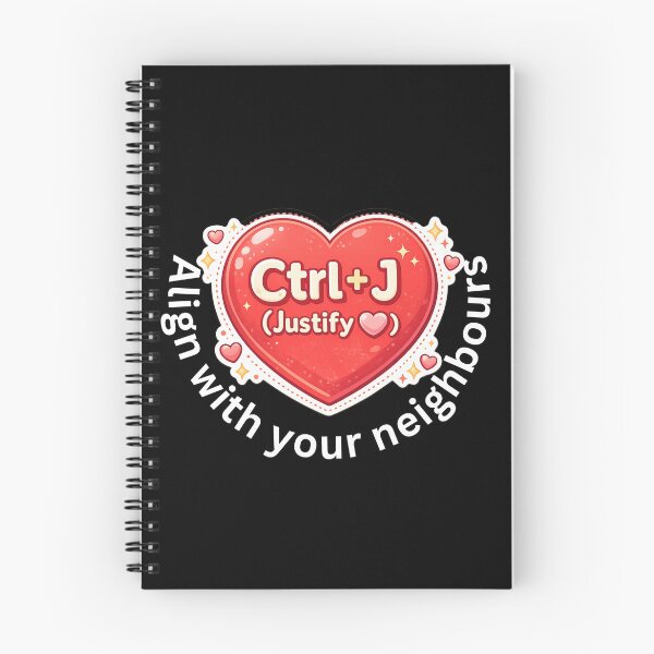Item preview, Ctrl+J Justify Have Heart Alignment with Neighbors– Keyboard Shortcut Love Design for Programmers & Computer Lovers designed and sold by UC-AbelBooks.