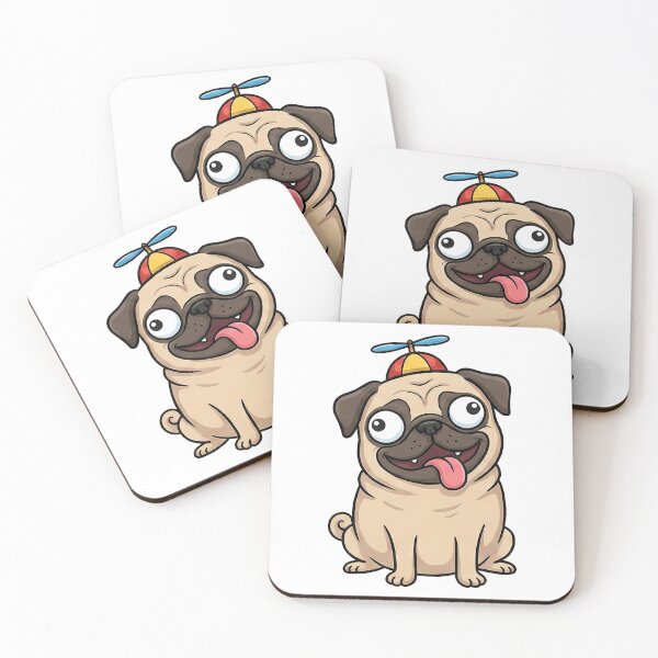 Item preview, Goofy Pug Dog Propeller Hat Cartoon designed and sold by k3rstman1.
