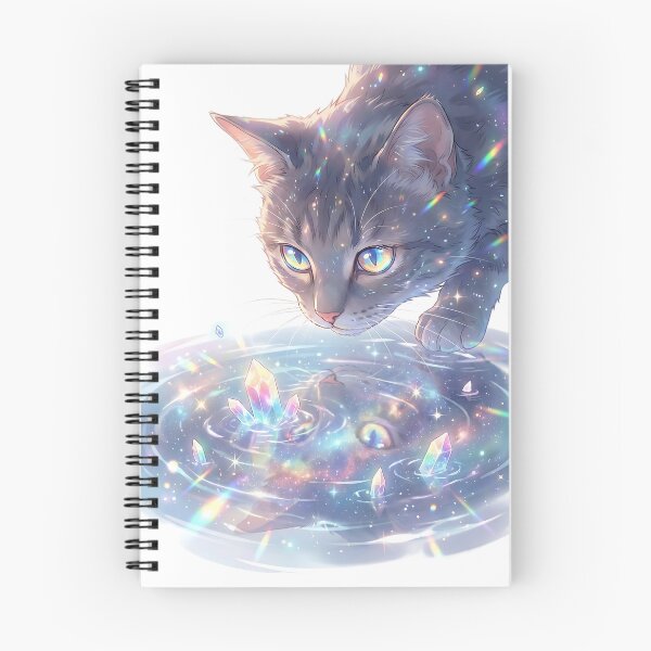 Item preview, Magical Cat Staring Into Galaxy Water Reflection designed and sold by DigitalAnnaBanana.