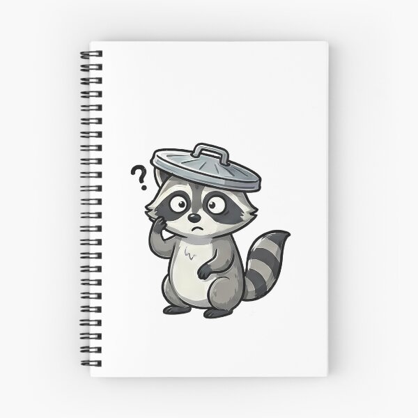 Item preview, Confused Raccoon with Trash Can Lid designed and sold by k3rstman1.