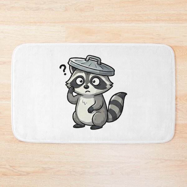 Item preview, Confused Raccoon with Trash Can Lid designed and sold by k3rstman1.