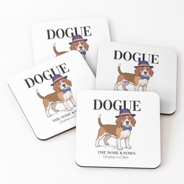 Item preview, Beagle DOGUE Fashion Magazine - The Nose Knows Sniffing Out Style designed and sold by KojourinArt.