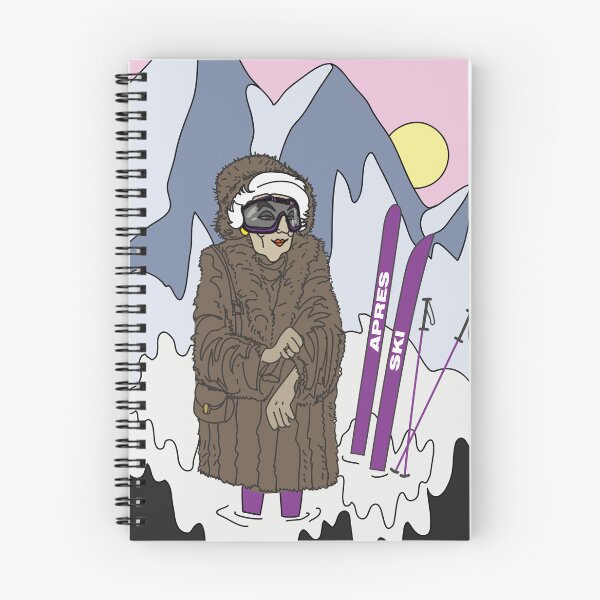Item preview, Cool Grandma Apres Ski - Hand-Drawn Sketch designed and sold by SKETCHYANDGRAPHIC.