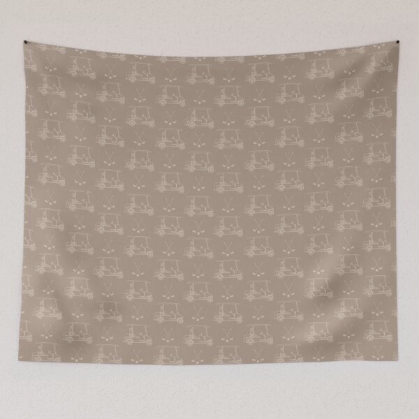 Item preview, Tonal Golf Carts & Clubs on Light Brown designed and sold by KSimpson838.