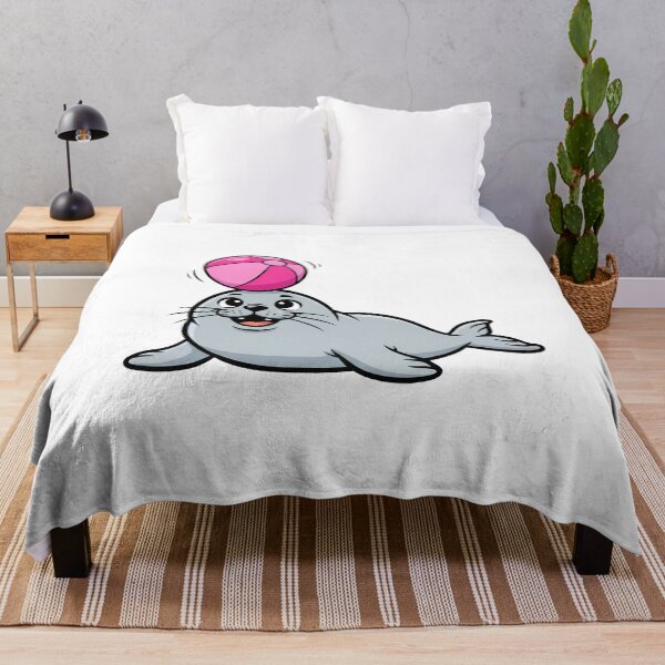 Item preview, Cute Cartoon Seal Balancing Pink Ball designed and sold by k3rstman1.