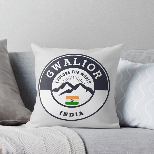 Item preview, Gwalior India | Black and White Travel Crest designed and sold by World Designs.