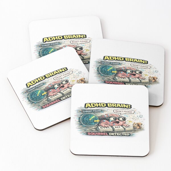 Item preview, ADHD Brain Squirrel Detected Funny Distracted Meme Design designed and sold by FeralMindStudio.