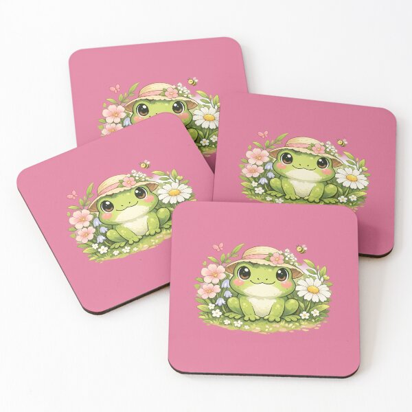 Item preview, Cute frog under the flowers designed and sold by FroggyOnly.