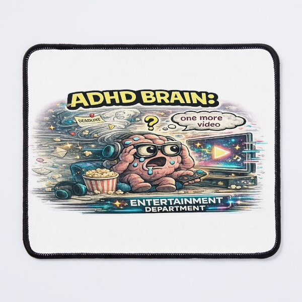 Item preview, ADHD Brain Entertainment Department Funny Dopamine Meme designed and sold by FeralMindStudio.