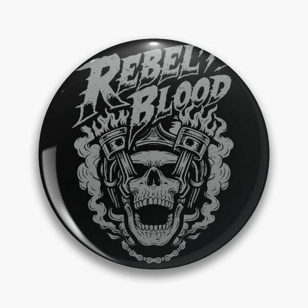 Item preview, Rebel Blood Skull Piston Flames Motorcycle Rebel Art designed and sold by kosongxlima.