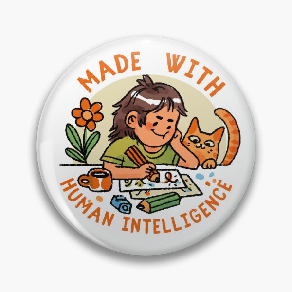 Item preview, Made With Human Intelligence designed and sold by TinyQueenArt.