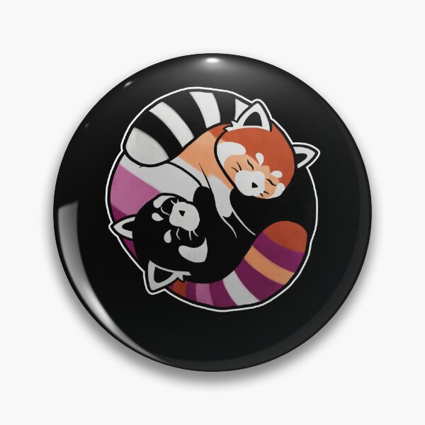 Item preview, Lesbian Red Panda Yin Yang LGBT Gay Pride Flag designed and sold by Clara Hollins.