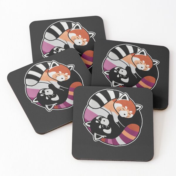 Item preview, Lesbian Red Panda Yin Yang LGBT Gay Pride Flag designed and sold by Clara Hollins.